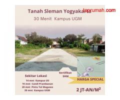 Di Jual Tanah Murah Sleman Yogjakarta,30 mnt Kampus UGM