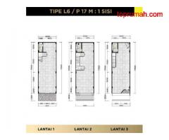 Ruko Ready 3 lantai ukuran 6x17 102m New East hadap boulevard utama JGC Jakarta Garden City