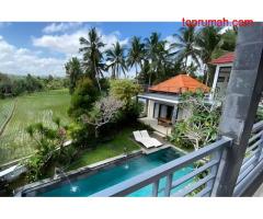 Dijual villa Ubud Bali view sawah Ubud Payangan