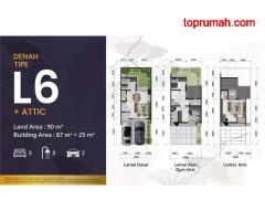 Rumah Brand New 2lt opsi Attic type 3KT Cluster Yarra Seine Essence JGC Jakarta Garden City