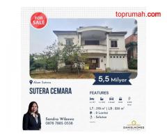 Rumah Mewah Siap Huni Cluster Sutera Cemara di Alam Sutera