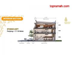 Ruko iL Lago Studio Loft Hadap Jalan di Gading Serpong